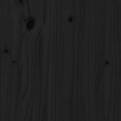 Tête de lit Noir 104x3x80,5 cm Bois massif de pin 
