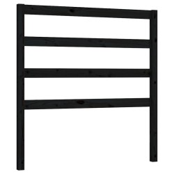 Tête de lit Noir 106x4x100 cm Bois massif de pin 