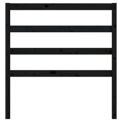 Tête de lit Noir 106x4x100 cm Bois massif de pin 
