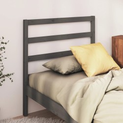 Tête de lit Gris 106x4x100 cm Bois massif de pin 