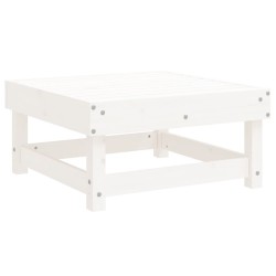 Salon de jardin 6 pcs Blanc Bois de pin massif 