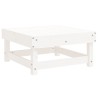 Salon de jardin 6 pcs Blanc Bois de pin massif 