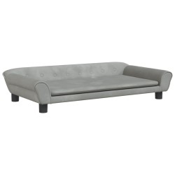 Canapé pour enfants gris clair 100x50x26 cm velours 