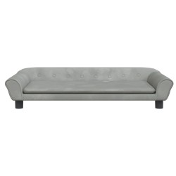 Canapé pour enfants gris clair 100x50x26 cm velours 
