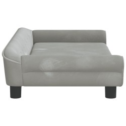 Canapé pour enfants gris clair 100x50x26 cm velours 