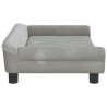 Canapé pour enfants gris clair 100x50x26 cm velours 