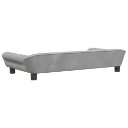 Canapé pour enfants gris clair 100x50x26 cm velours 
