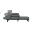 Canapé-lit en forme de L gris foncé 260x140x70 cm tissu 
