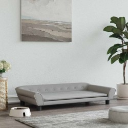 Lit pour chien gris clair 100x50x21 cm velours 