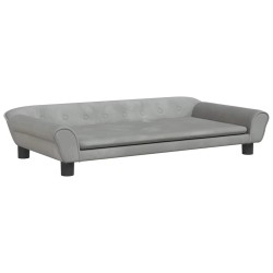 Lit pour chien gris clair 100x50x21 cm velours 