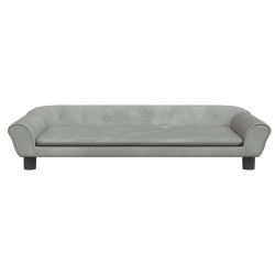 Lit pour chien gris clair 100x50x21 cm velours 