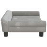 Lit pour chien gris clair 100x50x21 cm velours 