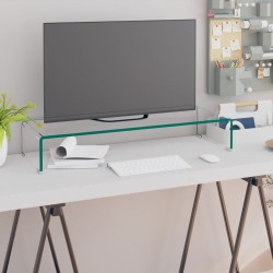 Meuble TV/pour moniteur 80x30x13 cm verre transparent 