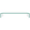 Meuble TV/pour moniteur 80x30x13 cm verre transparent 