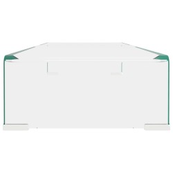Meuble TV/pour moniteur 80x30x13 cm verre transparent 