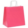Sacs en papier 50 pcs avec poignées rose 26x17x25 cm 