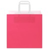 Sacs en papier 50 pcs avec poignées rose 26x17x25 cm 