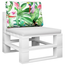 Coussin de palette multicolore 60x40x12 cm tissu 