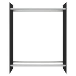 Portant de bois de chauffage Noir 80x35x100 cm Verre trempé 