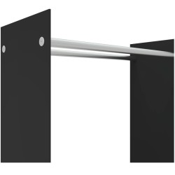 Portant de bois de chauffage Noir 80x35x100 cm Verre trempé 