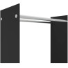 Portant de bois de chauffage Noir 80x35x100 cm Verre trempé 