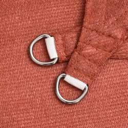 Voile d'ombrage 160 g/m² Terre cuite 2,5x2,5x3,5 m PEHD 
