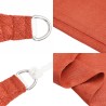 Voile d'ombrage 160 g/m² Terre cuite 2,5x2,5x3,5 m PEHD 