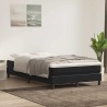Sommier à lattes de lit avec matelas noir 120x210 cm velours 