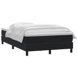 Sommier à lattes de lit avec matelas noir 120x210 cm velours 