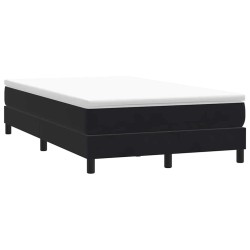 Sommier à lattes de lit avec matelas noir 120x210 cm velours 