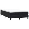 Sommier à lattes de lit avec matelas noir 120x210 cm velours 