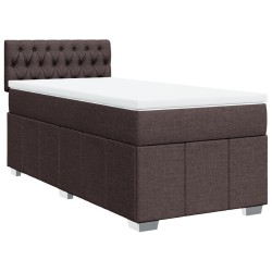 Sommier à lattes de lit avec matelas Marron foncé 80x200 cm 