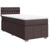Sommier à lattes de lit avec matelas Marron foncé 80x200 cm 