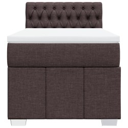 Sommier à lattes de lit avec matelas Marron foncé 80x200 cm 