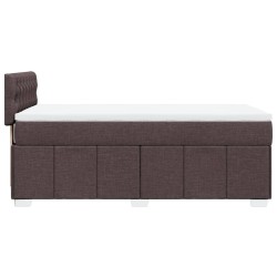 Sommier à lattes de lit avec matelas Marron foncé 80x200 cm 