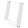 Pieds de table basse en U, 2 pièces, blanc, 70 x (42-43) cm, acier 