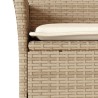 Ensemble à manger de jardin et coussins 5pcs beige rotin acacia 