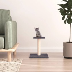 Arbre à chat avec plate-forme gris foncé 38 cm 