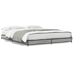 Cadre de lit sans matelas sonoma gris 150x200 cm 