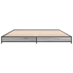 Cadre de lit sans matelas sonoma gris 150x200 cm 