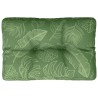 Coussin de palette motif de feuilles 60x40x12 cm tissu 