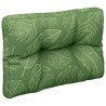 Coussin de palette motif de feuilles 60x40x12 cm tissu 