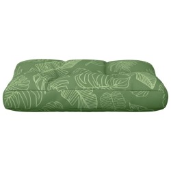 Coussin de palette motif de feuilles 60x40x12 cm tissu 