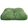 Coussin de palette motif de feuilles 60x40x12 cm tissu 