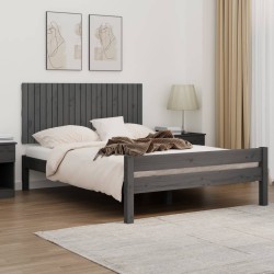 Tête de lit murale Gris 140x3x60 cm Bois massif de pin 