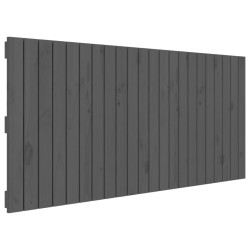 Tête de lit murale Gris 140x3x60 cm Bois massif de pin 