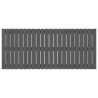 Tête de lit murale Gris 140x3x60 cm Bois massif de pin 