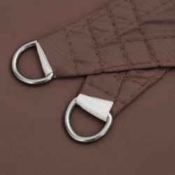 Voile de parasol tissu oxford triangulaire 3x3x4,24 m marron 