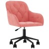 Chaise pivotante de bureau Rose Velours 