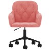 Chaise pivotante de bureau Rose Velours 